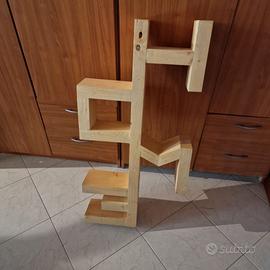 Mensola da muro in legno con scritta HOME fatto a