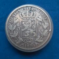 Belgio 5 Franchi 1874 Ag 900 G 25 Lotto Argento 23