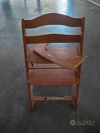 sedia/alzata in legno