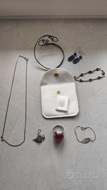 lotto bigiotteria argento e opale