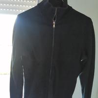 giacca lunga aderente nera Benetton unisex 