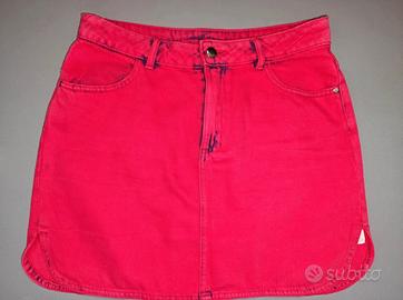 Minigonna jeans fucsia Tezenis effetto acid wash