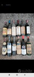 bottiglie di vino d'epoca 