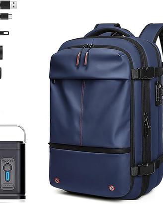 Zaino BLU da Viaggio con Pompa Sottovuoto