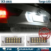 Luci TARGA LED PER BMW X3 E83 Placchette CANbus