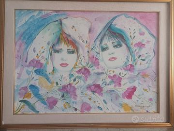  "VOLTI" Sirio Gimani Olio su Tela 50x70 