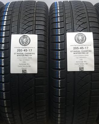 4 GOMME 205 45 17 GT RADIAL A68499