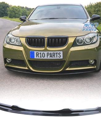 SPOILER LIP BMW E90 E91 05-08 LOOK M NERO LUCIDO