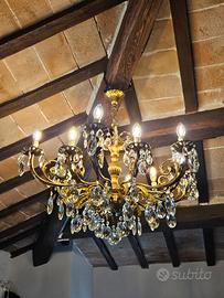 Lampadario a Gocce in ottone