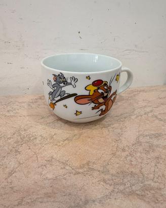 Tazza colazione grande tema Tom e Jerry vintage