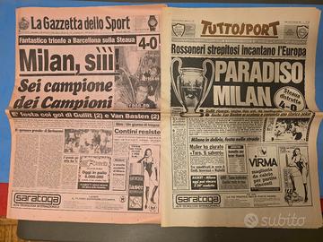quotidiani le 5 champions del Milan