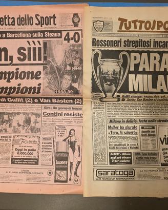 quotidiani le 5 champions del Milan