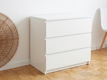 Cassettiera IKEA MALM 3 cassetti bianca 