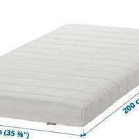 Ikea Malfors materasso singolo in schiuma 90x200
