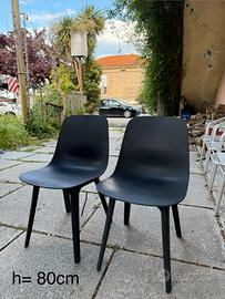 Coppia di Sedie Moderne Nere - Design Minimal