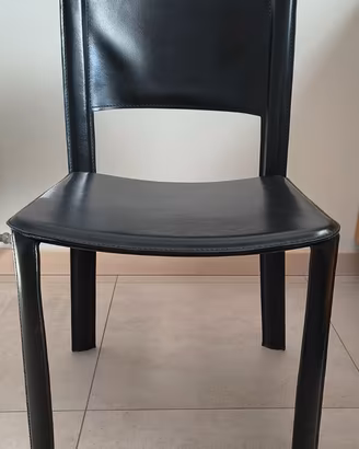 Sedie vintage design in pelle anni 70 Cidue