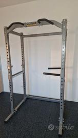 RACK SQUAT POWERTEC + PANCA CON LEG CURL