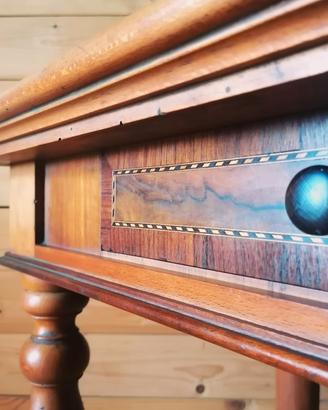 Tavolino con cassetto in legno prima metà '900