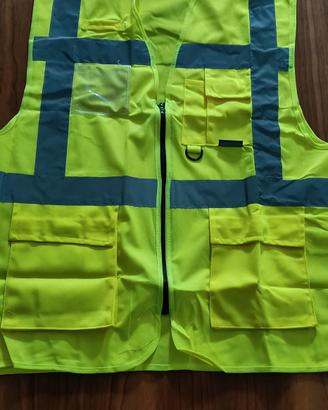 gilet alta visibilità giallo fluo