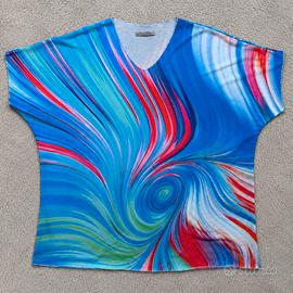 New Collection Blusa Donna Astratta XL