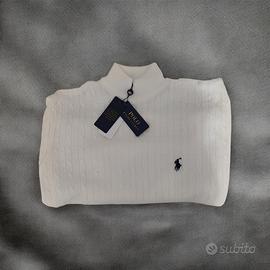 Maglione Polo Ralph Lauren Unisex Bianco Taglia L 