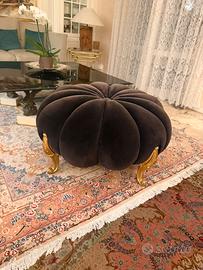 Pouf in velluto nero