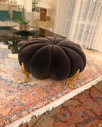 Pouf in velluto nero