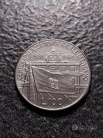 100 Lire 1981 Accademia Navale Livorno Italia