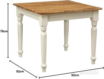 BISCOTTINI Tavolo da Pranzo in Massello di Tiglio