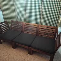 Divano da giardino in legno 