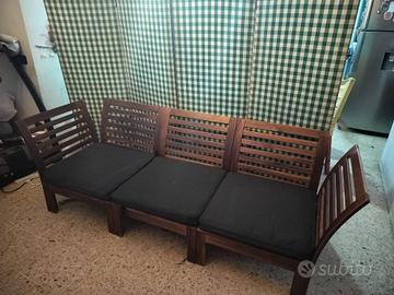 Divano da giardino in legno 
