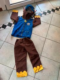 Vestito paw patrol di carnevale 3/4 anni 99/104 cm