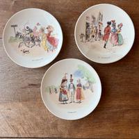 Set di 3 piatti decorativi vintage da appendere