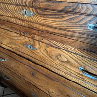 Canterano in Castagno con Specchiera Intarsiata