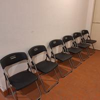 set di 6 sedie ripiegabile 