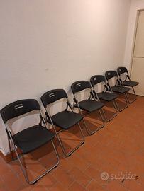 set di 6 sedie ripiegabile 