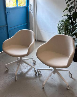 COPPIA DI SEDIE DESIGN UFFICIO MIDJ