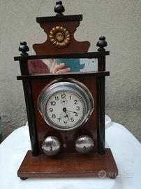 OROLOGIO DA MENSOLA, vintage, in legno