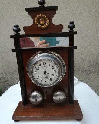 OROLOGIO DA MENSOLA, vintage, in legno