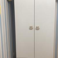 Armadio per bambini con due cassetti e due ante