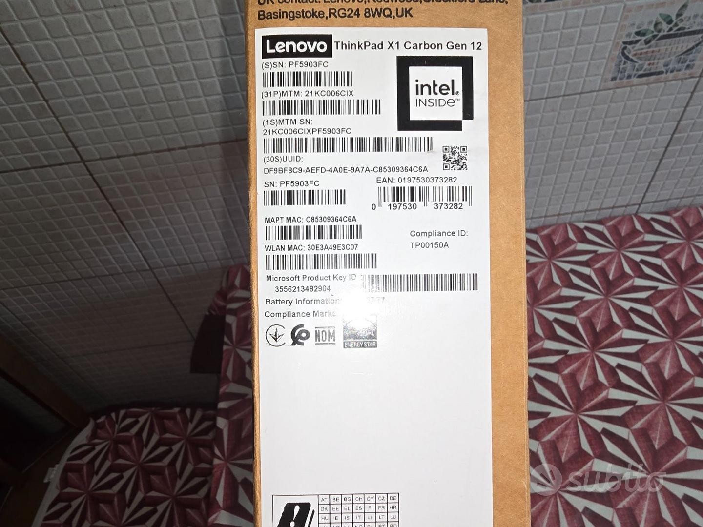 LENOVO THINKPAD X1 CARBON 12 GEN-ULTRA 7-32RAM-1TB