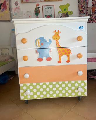 Cassettiera bimbi con vaschetta