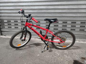 bici bambino b-twin da 20 pollici rossa 8-10anni