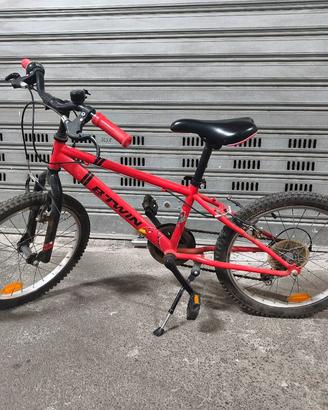 bici bambino b-twin da 20 pollici rossa 8-10anni