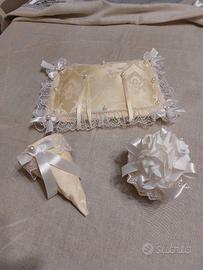 Set per matrimonio cuscino fedi