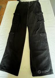 Jeans cargo con tasche stradivarius nero EU36 IT40