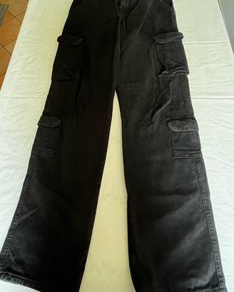 Jeans cargo con tasche stradivarius nero EU36 IT40