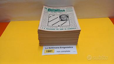 LA SETTIMANA ENIGMISTICA, anno 1981, NON compilati