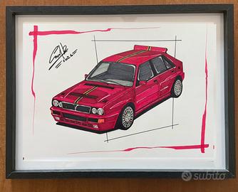 Disegno di lancia delta HF integrale