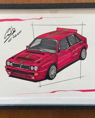 Disegno di lancia delta HF integrale